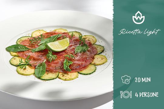 Carpaccio di manzo e zucchine