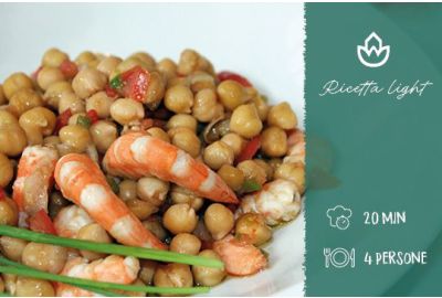 Insalata di ceci e gamberi: l'equilibrio perfetto tra mare e terra