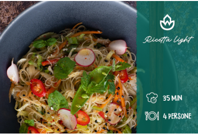 Ricetta light – spaghetti di riso con verdure