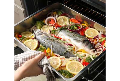 Ricetta light - Spigola al forno light con chips di ortaggi 