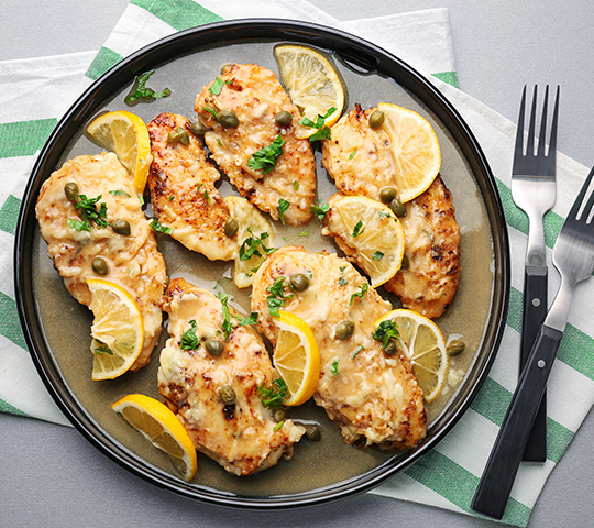 Ricetta Light - Petto di pollo con limone e capperi