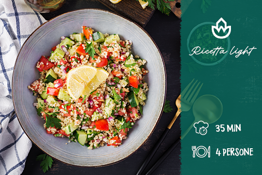 Insalata di Cous cous alla menta - Ricetta light