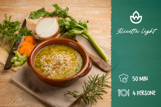 Zuppa d’orzo alle erbe – Ricetta Light