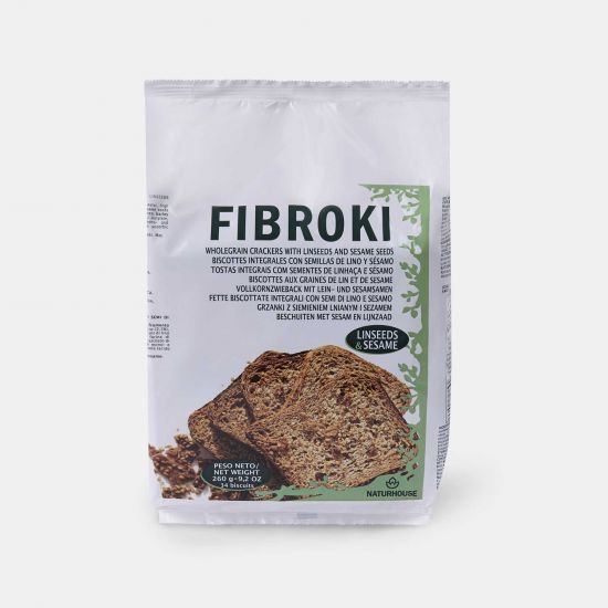 Fette biscottate al sesamo con semi di lino - Biscotti Fibroki